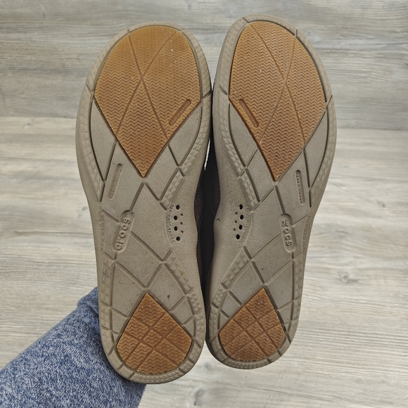 Crocs Walu Men's Brown Casual Slip On Shoes Loafers Size 11 Canvas - Picture 9 of 9
